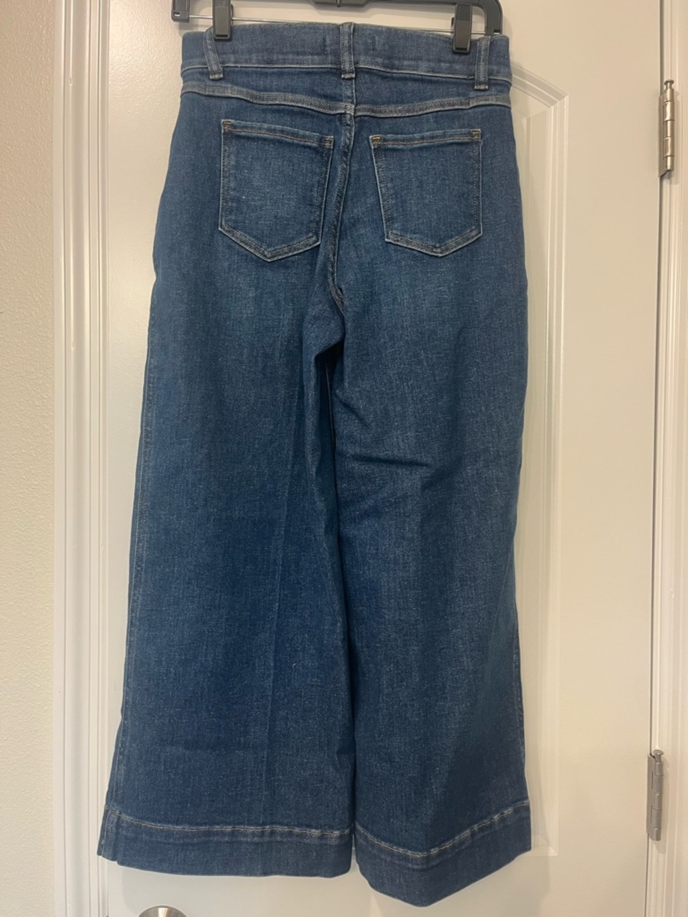 SPANX High Waist Cropped Wide Leg Shaping Jeans Tummy Control Womens Sz XS - Picture 6 of 10